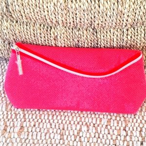 NWOT Barbiecore Lancome Cosmetics Bag/Clutch